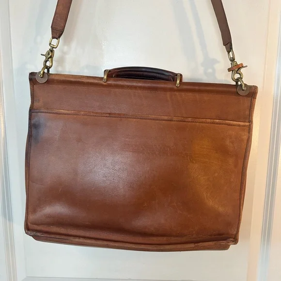 Vintage95 Coach Beekman British BrownLeather Briefcase/Messenger/Laptop Bag 5266
